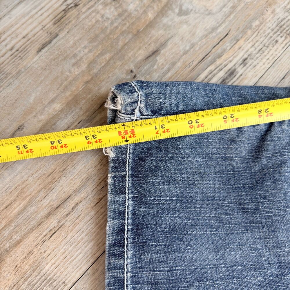 Guess Jeans Women's Low Rise Bootcut Jeans Size 30 x 32 Blue Wash Embroidery Y2K - Picture 7 of 12
